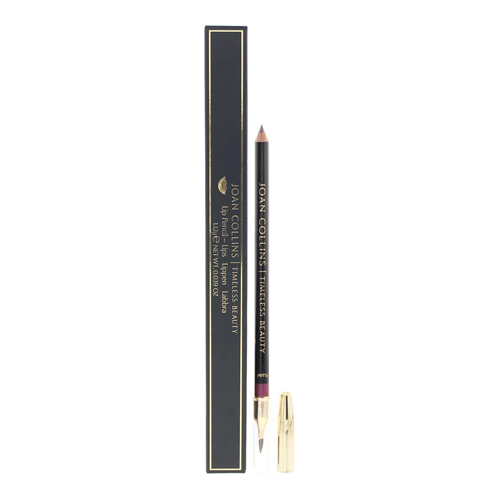 Joan Collins Timeless Beauty Contour Duo Lip Pencil with Brush, Plum