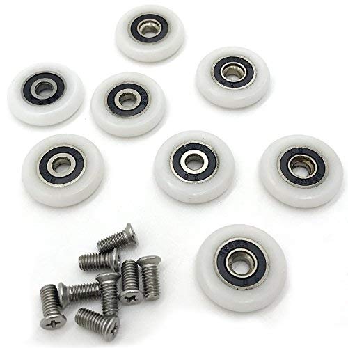 8 Shower Door Rollers Wheels Runner Pulleys Roller 25MM