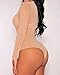 Shawhuwa Womens Sexy Sheer Mesh Bodysuit Long Sleeve Casual Party Tops S Nude
