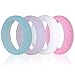 HOOPLE 12 Pack Silicone Wedding Rings for Women, Premium Grade Rubber Bands Wedding Band, Sports Gym Yoga Rubber Ring Comfortable Fit, Best Value Ring Pack Size 5-7 (Size 8)