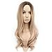HANNE Ash Blonde Long Wavy Christmas Wigs for women Middle Part Heat Resistant Synthetic Wig Natural Looking for Daily and Party（Ash Blonde）