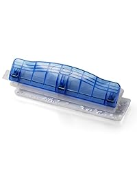 Officemate translúcido de plástico 3 Hole Punch, translúcido de 8 capacidad de hojas, viene en varios colores   púrpura, azul, frambuesa y azul (90119)
