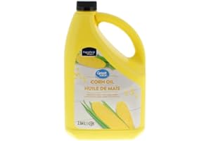 Great Vallue pure corn oil – 2.84L natural cooking oil for frying, baking, sautéing and salad dressings – cholesterol free, l