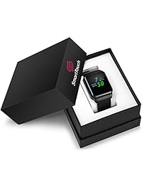 Smart Touch KW06   Reloj inteligente con cámara integrada (Android 5.1) Bluetooth Fitness Tracker, monitor de ritmo cardíaco y sueño, podómetro, IP68, resistente al agua, pantalla táctil LCD, para hombres, mujeres