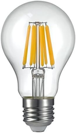 TWILIGHT ENERGY LED Filament Light Bulb DIMMABLE A19 - 6W equivalent to 60W WARM WHITE 2700K, E27/E26 BaseVALUE PACK 4 PACK
