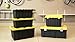 Homz Durabilt 15 Gallon Stackable Home Storage Container Bins Heavy Duty Opaque Base Organization Totes with Snap On Lid, 6 Pack, Black and Yellow