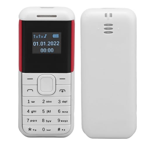 Yunseity Smallest Mobile Phone, Dual Nano SIM Cards Mini 2G GSM Phone with Voice Changer, Clear Voice Unlocked Tiny Mobile Phone for Elderly Kids (White)