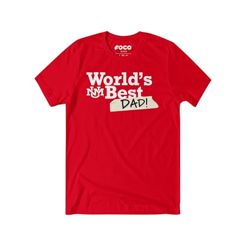 FOCO New Mexico Lobos NCAA Mens Worlds Best Dad T-Shirt - Red - M