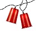Kurt Adler UL1882 UL 10-Light Party Cup Light Set, Red