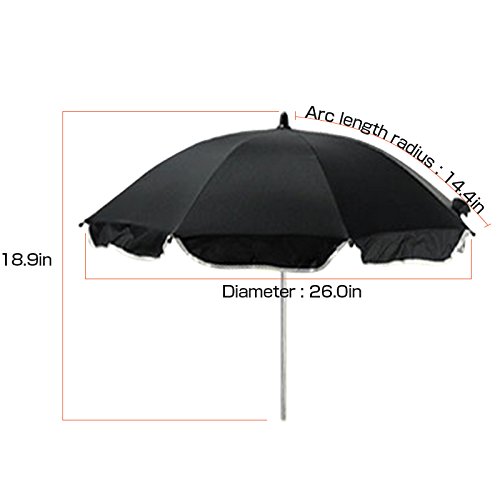 A.B Crew Baby Stroller Uv Protection Sunshade Umbrella 360 Degrees Adjustable Direction Stroller Parasol(White) - Thumbnail 4