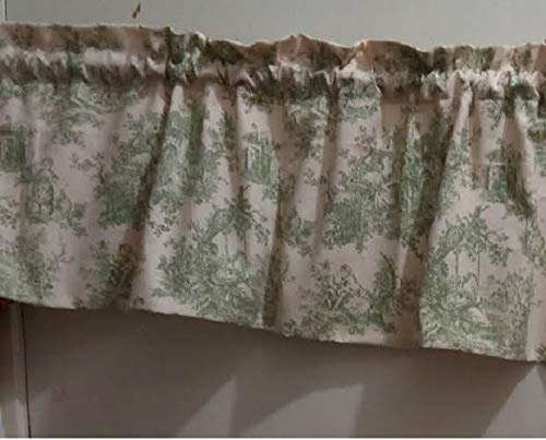 Amazon Com Waverly Toile Sweet Pastimes Green Window Curtain