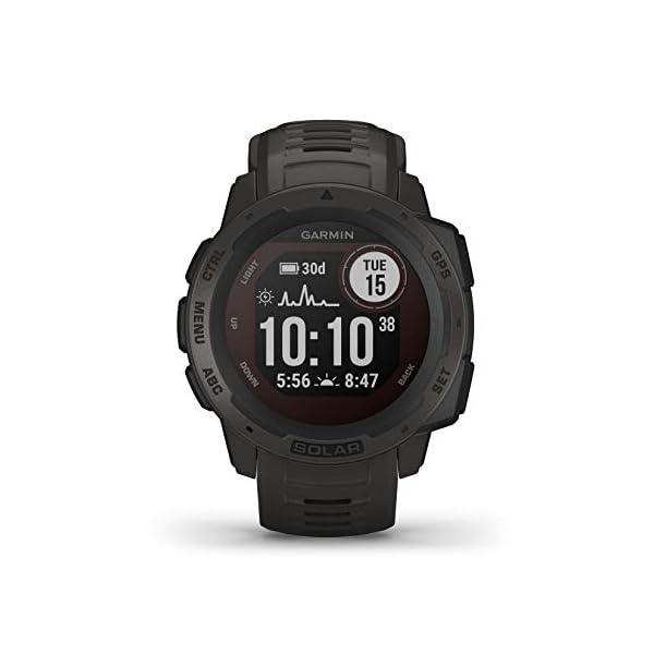 Garmin-Instinct-Solar-Solar-powered-Rugged-Outdoor-Smartwatch-Built-in-Sports-Apps-and-Health-Monitoring-Graphite Garmin Instinct Solar, Solar-powered Rugged Outdoor Smartwatch, Built-in Sports Apps and Health Monitoring, Graphite