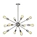 Modern Sputnik Chandelier Lighting 12 Lights Italian Designed Pendant Lighting Mid-Century Ceiling Light Fixture Brushed Nickel by TUDOLIGHT