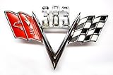 The Parts Place Universal Chevrolet 383 Cross Flag Emblem