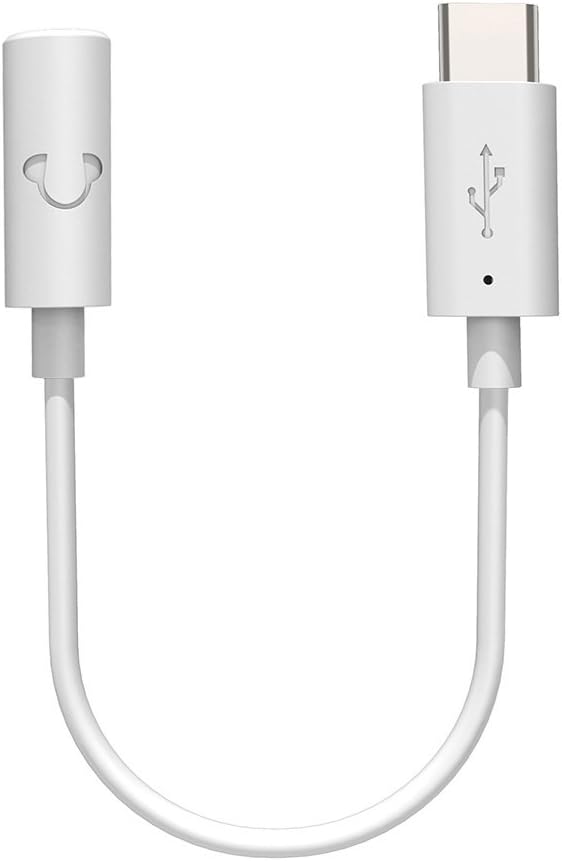 Haoos Moto Z Droid, Z Force Droid, Z Play Droid, Moto Z2 Force, Xiaomi Mi6 Headset,Connector USB-C to 3.5mm Audio Cord Headphone Stereo Aux Cable Microphone Female Adapter (Type C to Audio-White)
