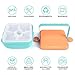 Salad Lunch Container, BPA Free Lunch Box with Large 54-oz Salad Bowl, 4-Compartment Bento-Style Tray, 3-oz Sauce Container and Built-In Reusable Fork (Orange & Green)