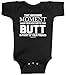 Threadrock Baby That Awkward Moment When Mom Sniffs Your Butt Infant Bodysuit 6M Black