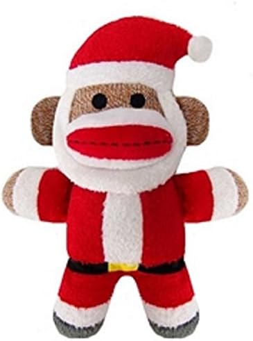 Lulubelles 7.5” Baby Santa Christmas Holiday Sock Monkey - Jolly