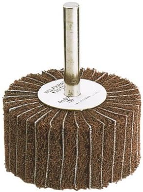 Wolfcraft Black Aluminium Oxide 150 Grit Medium Bonded Abrasive Wheel for Power Drill, Schwarz, 14 cm