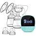 Electric Breast Pump - MOSFiATA Rechargeable Nursing Breastfeeding Pump with Massage Mode, LCD Smart Touch Screen, 3 Modes (9 Suction Levels Each) and Backflow Protector BPA Free
