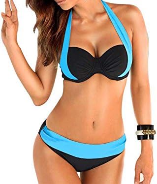 RoyalFelice Sexy Bikinis Women Swimsuit High Waisted Bathing Suits Swim Halter Push Up Bikini Set Plus Size