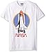 NASA Men's Space Short Sleeve Graphic T-Shirt, White, M