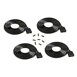 4 pcs/pack black 2M 6.56ft 4 Color RGB Extension Cable LED Strip Connector Extension Cable Cord Wire 4 Pin LED Connector for SMD 5050 3528 2835 RGB LED Light Strip ,rgb wire,rgb extension cable
