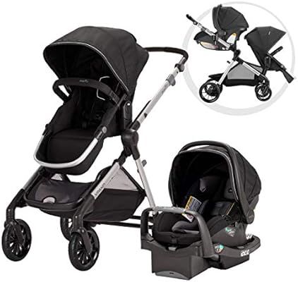 Evenflo Pivot Xpand Modular Travel System With Safemax Infant Car Seat Stallion Black Amazon Ca Baby