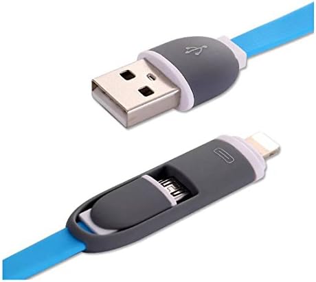 Android Cable, Micro C Cable, iPhone Cable,2-in-1 Lightning USB SHORT Cable,for iPhone6 Cable,for iPhone 6 6S 6 Plus 5 5s 5c SE, iPad Air iPod 5,Sumsung,HTC Motorola Nokia