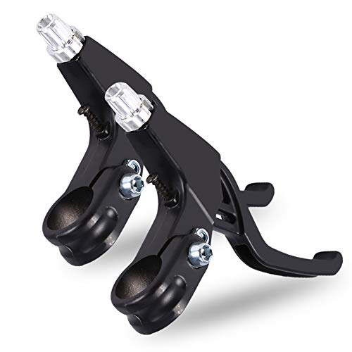 1 Pair Bicycle Brake Lever，Bicycle Brake Handle Mountain Road Bike V-Brake Lever Handlebar Brakes (Color : Black)