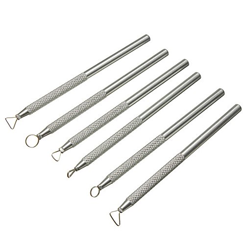 Gimiton 6pcs Aluminum Ribbon Trimming Clay Pottery Sculpting Tools+4pcs Clay Hole Cutters Pottery Clay Ceramic Tools+5pcs Clay Color Shapers Clay Sculpting Tools Rubber Tip (15pcs/Sculpting Tools) - Thumbnail 3