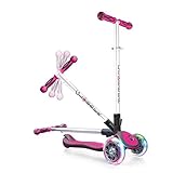 Globber Elite 3 Wheel Folding Adjustable Height Scooter with Optional LED Lights