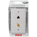 RCA Cat 5/6 F Connector Wall Plate (TPH557R)
