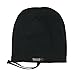 Satin Life Adjustable Drawstring Soft Slouchy Satin Lined Hat (Black)