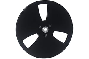 GEEKTECHES 1/4 7 Inch Empty Tape Reel，Aluminum Alloy Universal Open Reel Sound Tape Empty Reel for Reel to Reel for TEAC/ReVox Studer (Black)