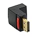 CY 90 Degree Down Angled DisplayPort Male to Female Extension Adapter Black