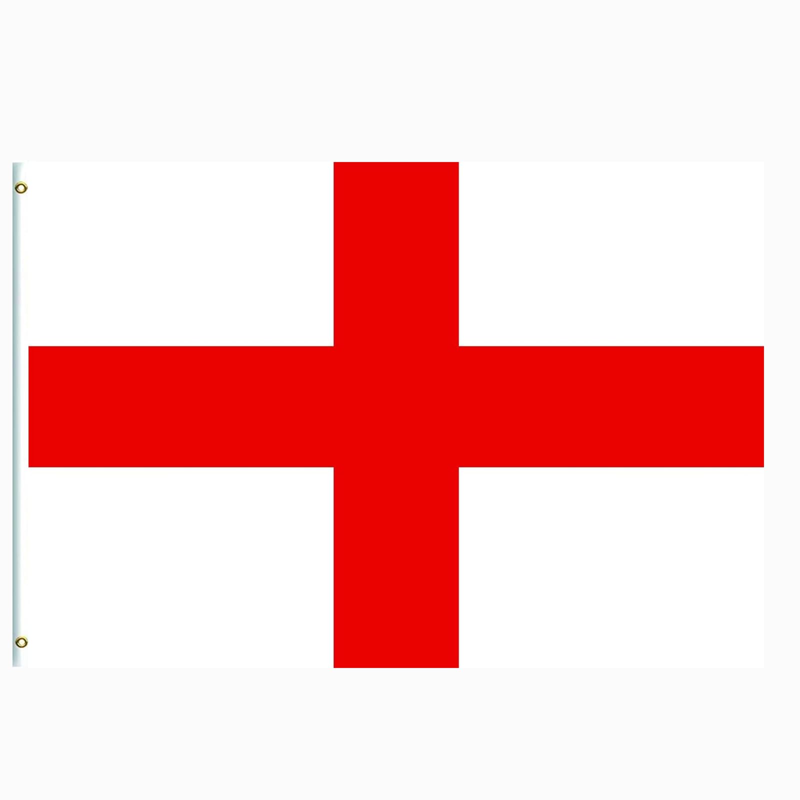 5x3ft Large England Flag St Georges Cross Flag for 2025 Decorations,Big England St Georges National Flag Games 2025 Football VE Day Events Celebration Parade Bar Garden Party Decor