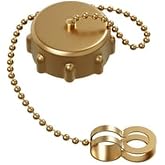 PROFLO PFGHCC12W 3/4 Brass Hose Cap with 12" Chain Washer - N/A