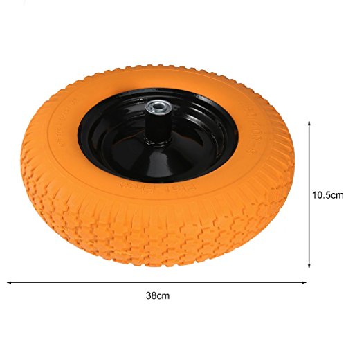Wheelbarrow Wheels 16" Flat-Free Wheel Barrow Flat Free Tire Foamed Polyurethane Wheelbarrow Tire 4.80/4.00-8"