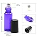 Mavogel 5ml Glass Roller Bottles--Set of 6 with With Metal Ball for Essential Oil, Aromatherapy, Perfumes and Lip Balms, Violet Colored