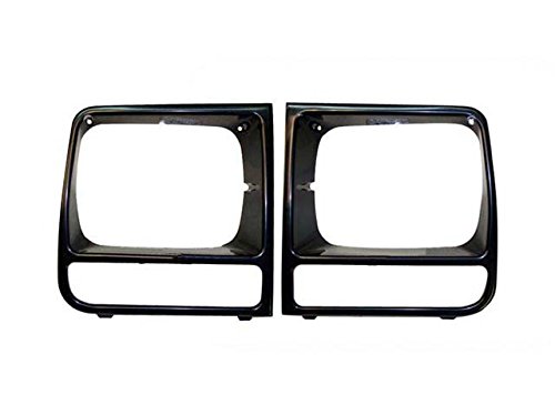 Bundle 1997-2001 Jeep Cherokee Se/Sport Headlight Door Bezel Raw Black Lh & Rh