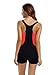zeraca Women's Plus Size Sporty Racerback One Piece Swimsuits (XL18, Black Coral Flash)