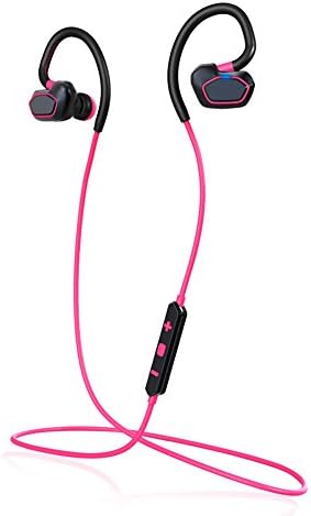 Sport Earphone,VRunow Bluetooth Wireless Stereo With Microphone In Ear Water Resistant Earbuds For Sports (Pink)