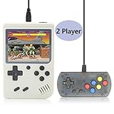 Augstar Retro Handheld Game Console, FC System Plus Extra Joystick Portable Mini Controller 3 Inch Support TV 2 Player 168 Classic Game Console,Present for Boy Kids Adult - (White)