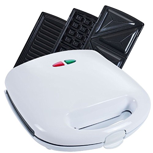Click Here to See More Images Chef Buddy 3 in 1 Sandwich Panini Press and Waffle Maker Iron