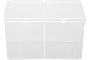 GLOGLOW Cotton Pad Container, Plastic Storage Box for Nail Polish and Glitter, SpaceSaving Organizer for Beauty Supplies