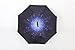 Inverted Umbrella Double Layer Windproof UV Protection Sun&Rain Car Reverse folding Umbrellas Cute Travel Umbrella Manually Rain Windproof Anti-UV Star Flower Umbrella for Easy Carrying Blue Star Sky