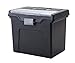 IRIS Portable Letter Size File Box w/Organizer Lid, Black