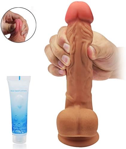 8 Inch Realistic Ď-Dîld`ɔ with Suction Cup with Lube