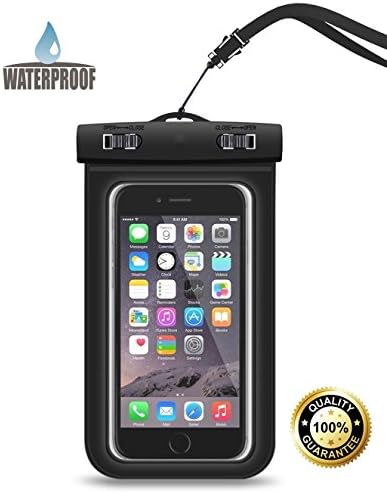 SEAPANHE Universal Waterproof Case, CellPhone Dry Bag Phone Pouch for iPhone X/8/7/7 Plus/6S/6/6S Plus/SE/5S, Samsung Galaxy S8/S8 Plus/Note 8 6 5 4, Google Pixel 2 HTC LG Sony MOTO up to 6.0" -Black